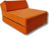 An orange floor mattress or folding chair is shown against a white background. Produktbild-Vorschau