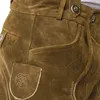 Lange Lederhose Jakob - olivbraun, 50 Produktbild-Vorschau 8