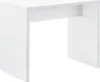 A white vanity table with a mirror and stool, presented against a white background. Produktbild-Vorschau