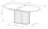 Masseno Ausziehbar Esstisch CARA 180 - 220 cm x 90 cm Oval Produktbild-Vorschau 7