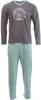 Herren Pyjama Langarm Oberteil + Lange Hose Schlafanzug Produktbild-Vorschau 1