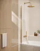 Badplaats Duschwand für Badewanne Torino 60 x 140 cm Gold - Produktbild-Vorschau 2