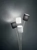 Staande lamp van geborsteld chroommetaal, elegante staande Productafbeelding-voorbeeld 1