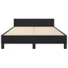 The Living Store Bettgestell mit Kopfteil Schwarz 120x190 Produktbild-Vorschau 5