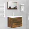 vidaXL Koupelnové zrcadlo kouřový dub 60x10,5x37 cm výrobek Náhled obrázku produktu 5