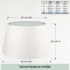Wogati® Premium Lampenschirm E14/E27 Baumwolle |Ecru / Produktbild-Vorschau 4