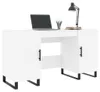 vidaXL Stôl biely 140x50x75 cm odvodený výrobok z dreva Náhľad obrázku produktu 3