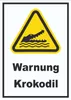 Schild Warnung Krokodil A4 (210x297mm) Produktbild-Vorschau 1