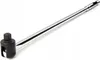 A chrome-plated breaker bar with a black swivel head is shown against a white background. Produktbild-Vorschau