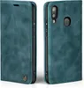 A teal flip case for a smartphone is shown from two angles. Produktbild-Vorschau