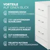 CASARIA® Nachttisch Weiß 3 Schubladen Kabelführung Produktbild-Vorschau 9