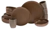 CreaTable, 23660, Uno Braun, Kombiservice 16-tlg, Steinzeug Produktbild-Vorschau 1