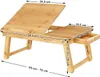 SONGMICS Laptoptisch Bambus mit Schublade höhenverstellbar Produktbild-Vorschau 8