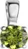V Anhänger 925/- Sterling Silber 1,0cm weiß Peridot grün Produktbild-Vorschau 1
