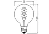 OSRAM Globe 95 LED Filament 4,8W 420lm E27 2.200K gold Produktbild-Vorschau 5