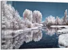 DEQORI Glasbild Echtglas 90x60 cm 'Stille Wasser' Wandbild Produktbild-Vorschau 1