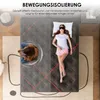A split image showing a mattress with a person sleeping on one side and another person sitting on the other side, illustrating motion isolation. Produktbild-Vorschau