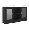 A black cabinet with dimensions shown. Náhľad obrázku produktu