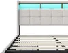 CDGlobal Polsterbett 160x200, LED Doppelbett mit USB Typ C Produktbild-Vorschau 11