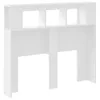 vidaXL Tête de lit LED Blanc 120x18,5x103,5 cm Bois Voir les images du produit 6