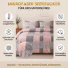 4 teilige Seersucker Bettwäsche, , Seersucker Produktbild-Vorschau 3