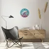 Wanduhr - Rund - Glasuhr - Modern Grafik Blume - 30x30cm - Produktbild-Vorschau 6