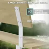 DIY 2er Set Rückenlehne Stahl Weiß Lehnenhalter Halterung Produktbild-Vorschau 3