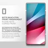 A smartphone screen protector is shown with text explaining its features. Produktbild-Vorschau