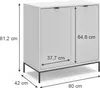 Komoda Vicco Eliza Bílá 42 x 81.2 cm se 2 dveřmi, Model Náhled obrázku produktu 3