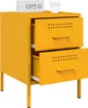 vidaXL Table de nuit jaune moutarde 36x39x50,5 cm acier Voir les images du produit 5