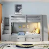 Letto a castello Merax 90x200 cm con scrivania, letto per Anteprima dell’immagine prodotto 4