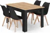 NP 120x80 Tavolo Artisan gambe nere + 4 sedie MARK gambe Anteprima dell’immagine prodotto 1