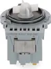A close-up studio shot of a washing machine drain pump. Produktbild-Vorschau