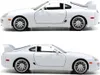 Two side views of a white toy car. Anteprima dell’immagine prodotto