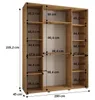 Kleiderschrank ASIRI 10 - 200/45 cm, Weiß / Artisan-Eiche / Produktbild-Vorschau 4
