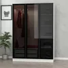 Skye Decor, Kale White Black - 2273, Kleiderschrank, Weiß, Produktbild-Vorschau 3