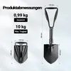 Wiltec Klappspaten 58 x 15 cm aus Stahl, Multifunktion Produktbild-Vorschau 3