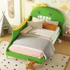 A child's bedroom with a dinosaur-themed bed. Produktbild-Vorschau