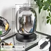 Carrone Tischlampe aus Metall/Glas in Schwarz/Rauchfarben Produktbild-Vorschau 4