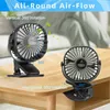 360° Mini USB Ventilator Akku Clip Fan Tischventilator mit Produktbild-Vorschau 7