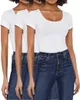 Vero Moda Damen Basic T-Shirts 3er Pack, 3xWhite L Produktbild-Vorschau 1