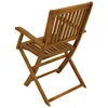 A wooden folding chair is shown from the back against a white background. Produktbild-Vorschau
