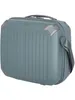 A gray travel cosmetic bag with a handle and a shoulder strap, shown against a white background. Anteprima dell’immagine prodotto