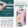 Hybrid Hülle für iPhone 15 Pro Frosted Case Schutz Rand Produktbild-Vorschau 4