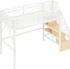 Merax Etagenbett Hochbett 90x200 cm, Metallbett Stockbett Produktbild-Vorschau 10
