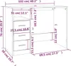 A technical drawing of a desk with dimensions indicated. Produktbild-Vorschau