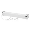 A white LED bathroom wall lamp with chrome accents and a power cord. Anteprima dell’immagine prodotto