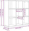 vidaXL Regál na knihy betonový šedý 98x29x97,5 cm Materiál Náhled obrázku produktu 7