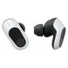 Two white and black Sony earbuds are shown against a white background. Produktbild-Vorschau