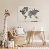MuchoWow® Poster Weltkarte - Grau - Holz 60x40 cm - Produktbild-Vorschau 7